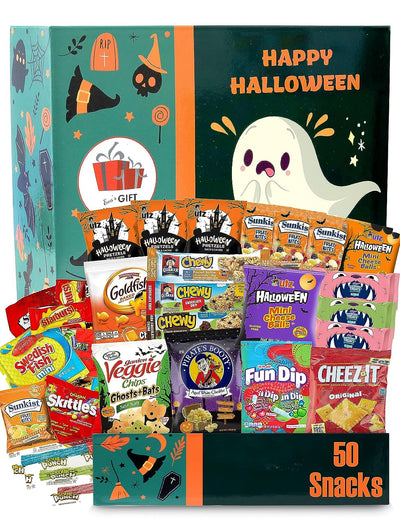 Halloween Snack Box Cookies & Candy (30 Count) / Green