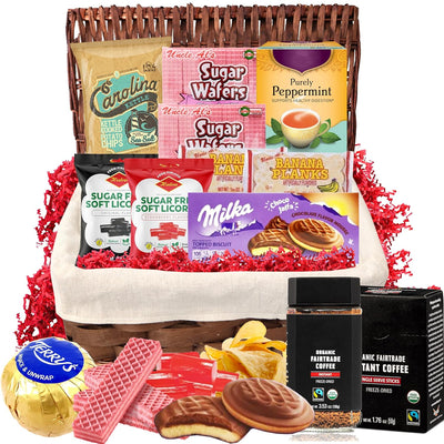 Valentines Day Gifts Chocolate Baskets, Assorted Chocolates, Cookies and Crackers, Gifts for Women & Men