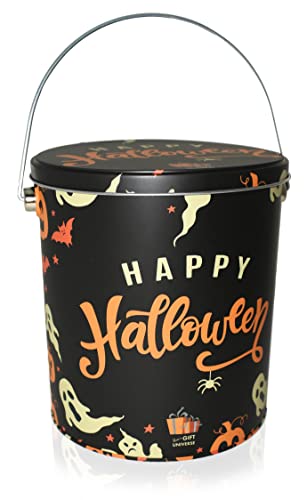 Halloween Snack Tin Bucket Variety Pack Cookies Candy Care Package