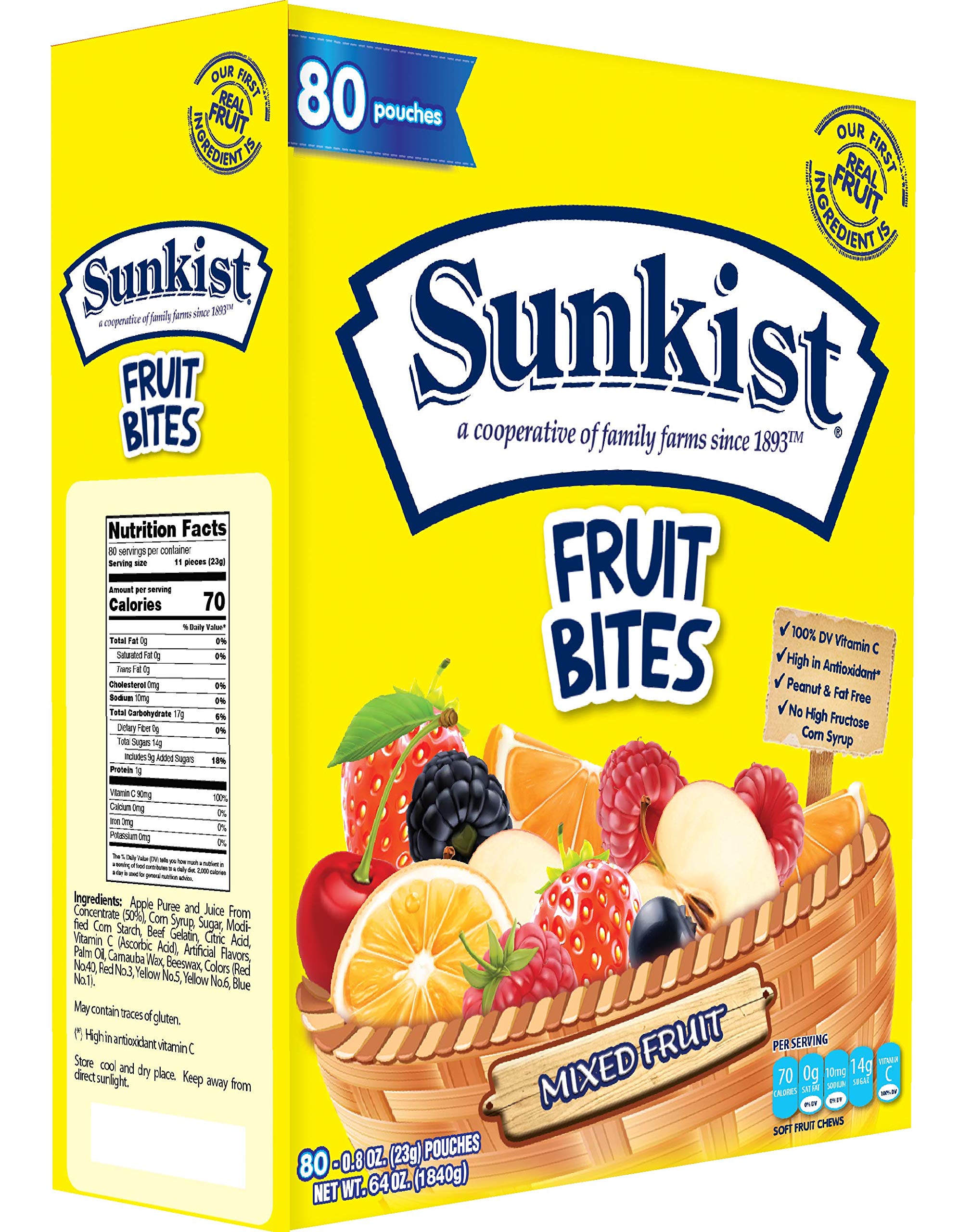 Sunkist Assorted Mixed Fruit Snacks (Pack of 80) – Eva's Gift Universe